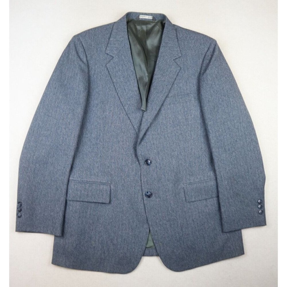 THE COMFORT SUIT - VINTAGE MEN'S BLUE SPORT COAT BLAZER JACKET - SIZE 42R